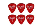 6 x Jim Dunlop Gels Heavy Gauge Guitar Picks USA Cheap Pack Red