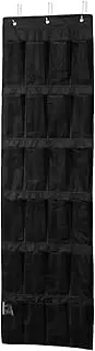 Amazon Basics Over the Door Organizer with 24 Pockets - Black