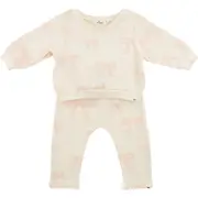 oh baby! Big Bows Pink Brooklyn Boxy Jogger Set in Milk at Nordstrom, Size 3-6M