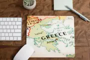 Greece Map Mouse Pad for Computer Office Gaming Desk Non-Slip