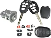 PT Auto Warehouse ILC-635L - Ignition Lock Cylinder, with Keys - 4-Button Remote Shells (Replaces 69057-42310, 6905742310)