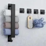 Towel Rack for Rolled Towels, Towel Rack for Bathroom,Wall Mounted Metal Bathroom Organizer, Bath Towel Holder Wall for Modern Small Space Bathroom Towel Stora