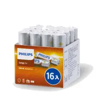 在飛比找PChome24h購物優惠-PHILIPS LongLife碳鋅4號電池64入 R03L