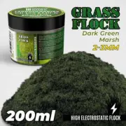 GSW Grass Flock - Dark Green Marsh 2-3mm (200ml high electrostatic flock)