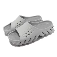 在飛比找博客來優惠-Crocs 拖鞋 Echo Slide 男鞋 灰 大氣 波波