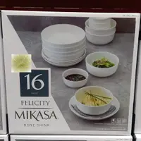 在飛比找蝦皮購物優惠-Mikasa 骨瓷餐具 16件組 圓盤、義大利麵碗、麥片碗、