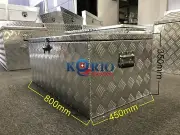 Aluminium Top Open Rectangular Tool Box Ute Trailer ToolBox 800 L x 450 W x 350H