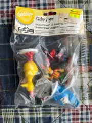 VintagSesame Street Wilton Cake Toppers Bert Ernie Big Bird Cookie Mnstr Oscar