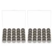 2set Prewound Sewing Bobbin Thread Set with 25 Grids Storage Box, Brown
