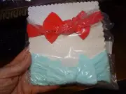 Mud Pie Kids Light Blue Coral Red Knotted Bow Baby Girl Hair Headband Set of 2