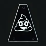 GUITAR TRUSS ROD COVER - Engraved - Fit JACKSON - POOP POO EMOJI - BLACK