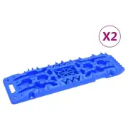 Blue Traction Boards 2 Piece Set 107x31x7 cm Durable Nylon Recovery Ramps
