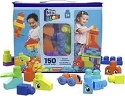 Mega BLOKS Bigger Building Bag Building Set with 150 Big and Colorful Building Blocks, and 1 Storage Bag