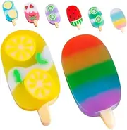 PHENOFICE 2 Boxes Kawaii Ice Cream Mini Erasers Cute Cartoon Shaped Erasers for Students Safe Stationery Awards Prizes Fun Study Accessories
