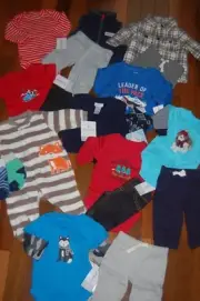 NWT Boys NB NEWBORN Huge 18 Piece Fall Winter CARTER'S CHAPS Lot