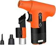 Oimzzr Handheld Brushless Motor Jet Fan 120,000RPM Turbofan High Power Dust Blower Compressed Air Duster Keyboard Cleaning Tool with Type-C Charging Interface Orange