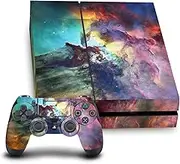 Official Cosmo18 Lagoon Nebula Art Mix Vinyl Sticker Gaming Skin Decal Cover Compatible with Sony Playstation 4 PS4 Console and DualShock 4 Controller Bundle