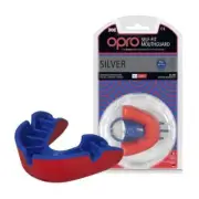 Opro Silver Adult Mouthguard (Red/Blue)