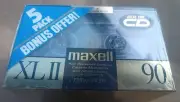 NEW! Maxell 90 High Position Type II Audio Cassette Tapes 5 Pack SEALED!