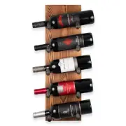 Rustic State Alicante Wall Mounted Reclaimed Wood Vertical Wine Rack Holder S...