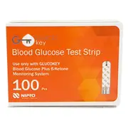 GlucoKey Blood Glucose Test Strips 100 Strips