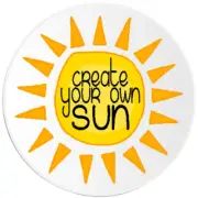 Create Your Own Sun - 100 Pack Circle Stickers 3 Inch - Positive Sunshine Bright