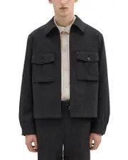 Theory Project Pinstripe Flannel Shirt Jacket