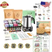 Complete Soy Candle Making Set with Melter, Dyes, and Gift-Ready Packaging