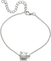 VALICLUD 1pc Tortoise Pendant Anklet Beach Bracelet Decorative Foot Chain Sea Beads Anklet Bracelet Beach Antique Anklet Vintage Bracelet Pearl Charm Anklets Silver