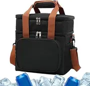 Soft Cooler Bag | Large Soft Picnic Cooler Insulated Tote Bag - Waterproof Food Storage Cooling Tote with Adjustable Strap for School Office Men Outdoor Pool Women Beach