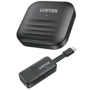 Unitek V1184A USB-C Wireless HDMI Extender Kit Supports Res up to 1920 x1080 60Hz, Transmit up to 50m, Plug& Play, Supports Android OS/Windows OS/iOS /Mac OS. [V1184A]