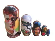 Chagall Artworks Paintings Nesting Doll/Handmade/4.5" Tall/Wood/Russia/NEW!