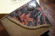 ZEP PRO Fence Row Leather Camo Oklahoma Sooners bifold Wallet TIN GIFT BOX
