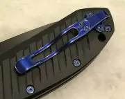 Blue Titanium Deep Carry Pocket Clip & Screws Set For Benchmade 570 Presidio II