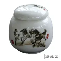 在飛比找momo購物網優惠-【古緣居_12H】陶瓷密封一兩小茶罐(馬到成功)