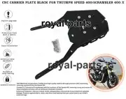 "CNC CARRIER PLATE, BLACK" FIT FOR TRUIMPH SPEED 400 SCRAMBLER 400 X