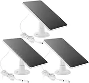 3-Pack Solar Panel Camera Charger Fit for Eufycam 3/3C s300/2,2 Pro, 2C, 2C Pro,c210,s330,s340,e340, E, Eufy E20, E40/L20/L40/S40/4G Security Camera Micro USB Type-C 10FT Charging Cable