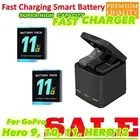 Charger Type-C Port & 2 Battery For GoPro Hero 9 Go Pro 10 hero 11 Sport Cameras