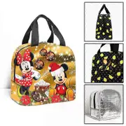 c1065 Mickey Minnie Mouse Christmas Children Lunch Bags School Insulated Lunch Bag Portable Cooler Tote Food tbd1065