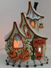 Blue Sky Clayworks Goldminc Pumpkin Palace Tea Light T-Lite Halloween Candle