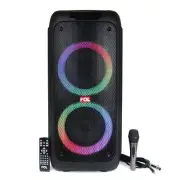 portable party speakers Bluetooth light RGB remote control dual 8 inch 60W