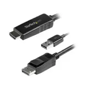 Startech HD2DPMM3M THIS 4K HDMI TO DISPLAYPORT CABLE WITH USB POWER LETS YOU CON