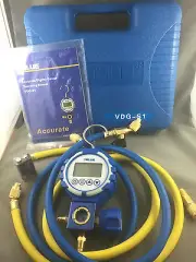 NEW DIGITAL SINGLE MANIFOLD & TEMPERATURE GAUGE SET VDG-S1 SIGHT GLASS