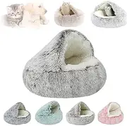 Generic Lapcatz Nest Bed, Cat Bed Cave, Cozy Cocoon Cat Bed, 50 cm/19.69 in, Coffee