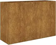 vidaXL Garden Raised Bed in Corten Weathering Steel - Rust-Resistant, Durable, Distinctive Brown Colour - Provides Ample Space for Plants