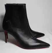 NWB Christian Louboutin Sporty Kate Pointed Toe Red Bottom Bootie Boots 37.5