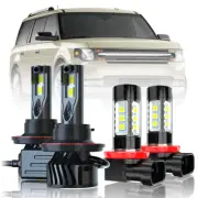 Para For Ford Flex 2009-2018 blanco LED faro Hi/lo niebla luz Combo 4x bombillas
