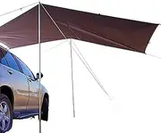 Fay Bless Camping Tarp for SUV Car,Truck,Beach, Multifunctional Waterproof Rain Fly Tent Tarp 440 x 200 cm, Big Anti-UV Lightweight Camping Shelter Large Outdoor Sunshade