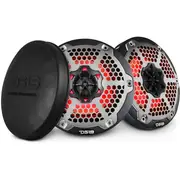 DS18 CF-65M NXL 6.5" 2-Way Coaxial Marine Speaker (Black Carbon Fiber)