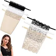 [Firtink] 6 Pieces Lady Clip-on Mock Camisole Bra Insert Overlay Modesty Panel Vest for Women, 6x6x0.5, colorful, 6*6*0.5